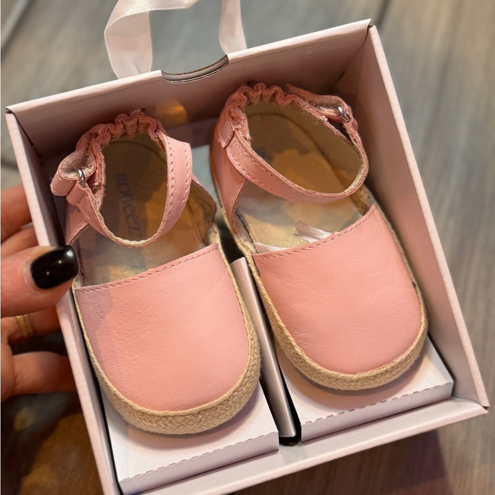 Robeez Pink Kelly Espadrille Baby Walker Shoes 9-12M